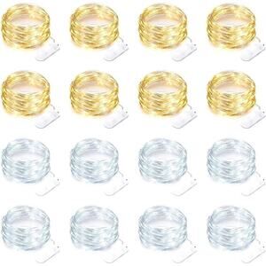16 Pack 30 Led Fairy Lights Battery Operated String Lights 10 Feet Waterproof
